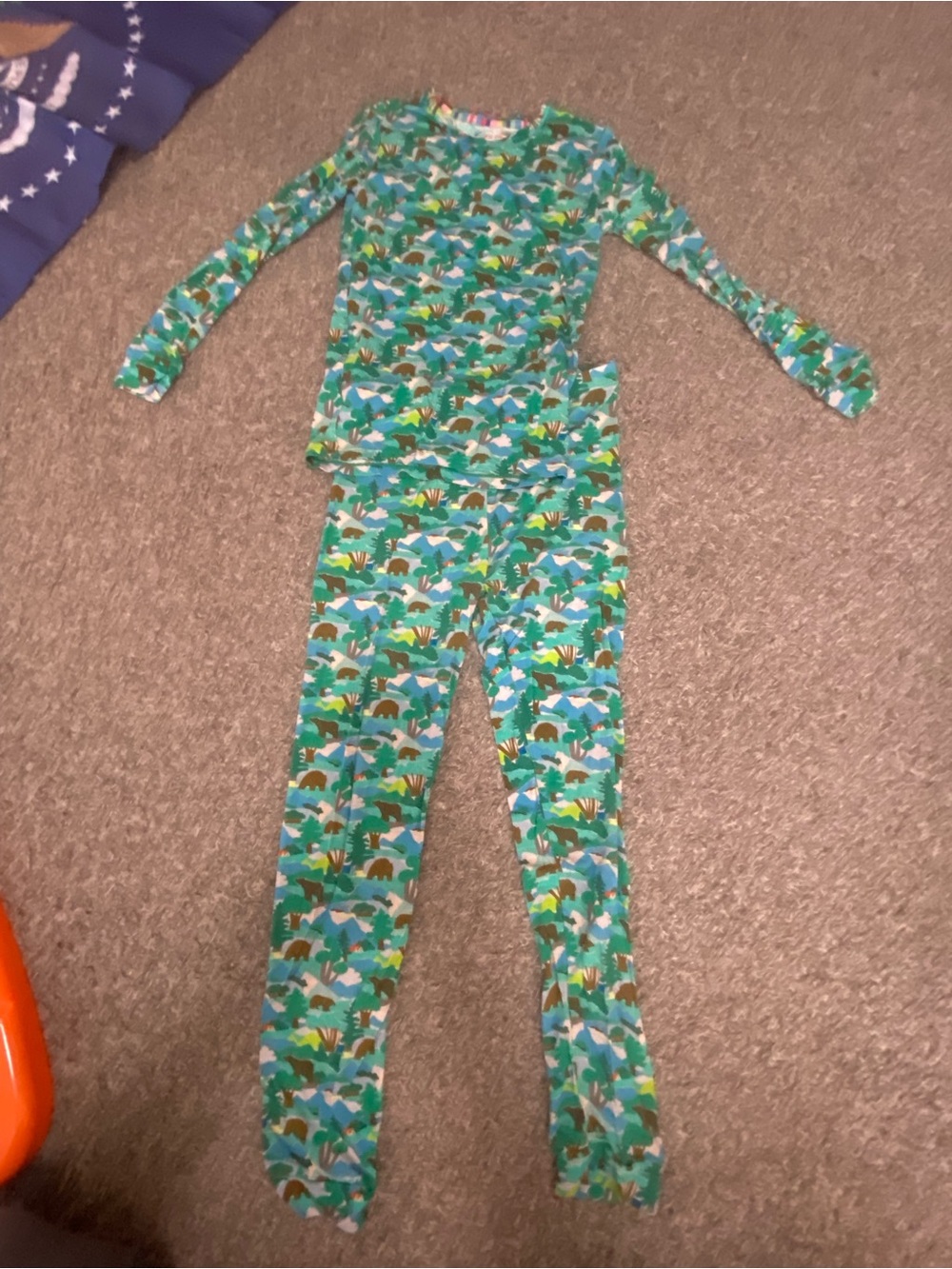 Magnetic Me Green Dinosaur Print Two-Piece Pajama Set